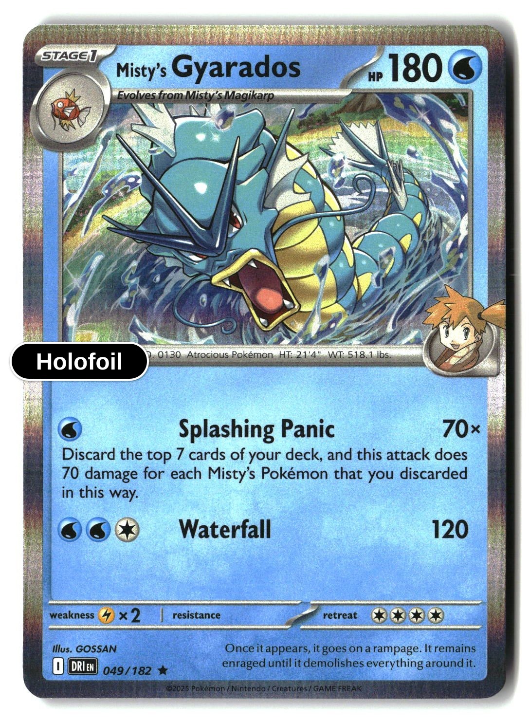 Misty's Gyarados - 049/182 - [DRI - SV10: Destined Rivals] - Holofoil