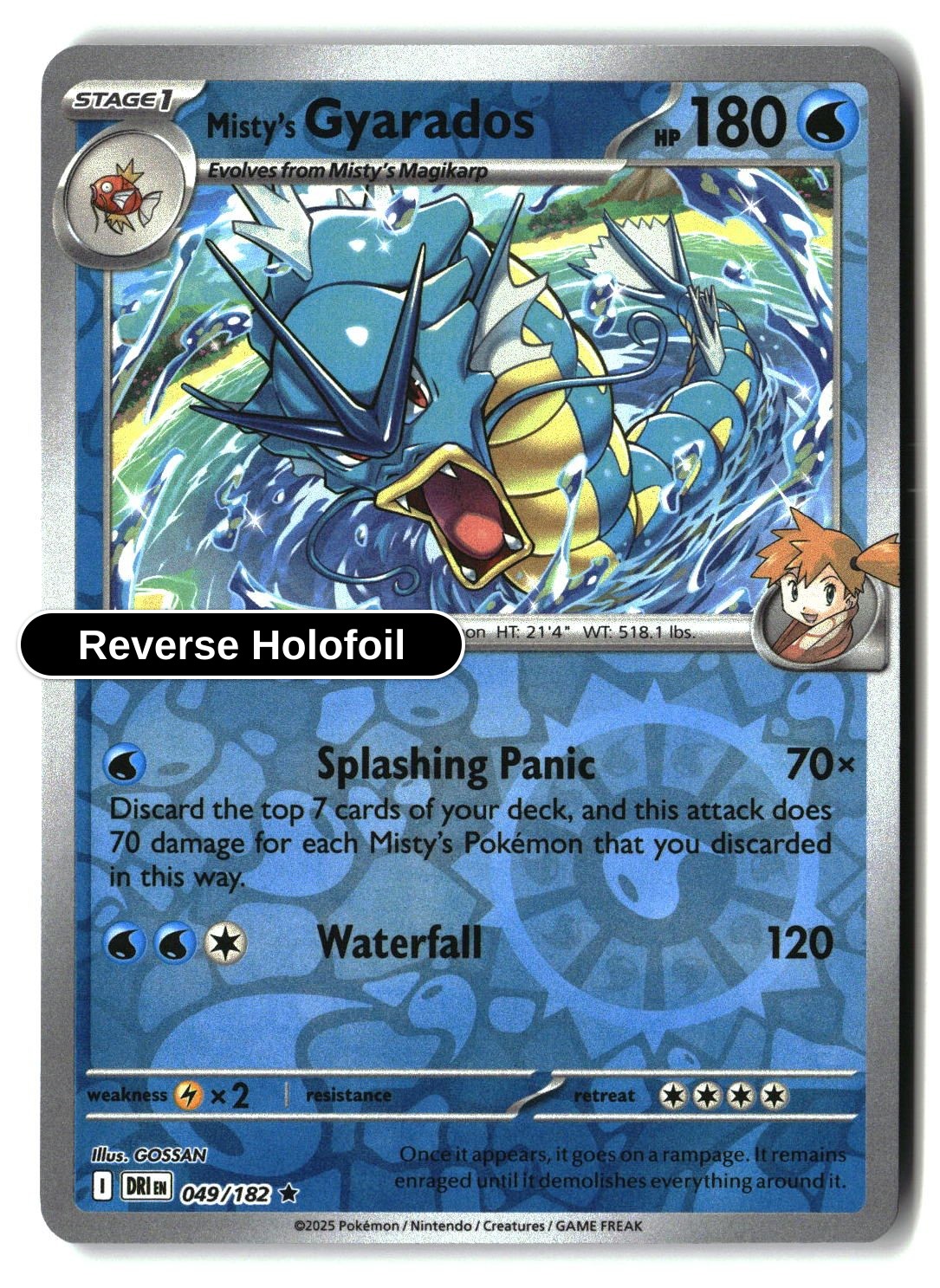 Misty's Gyarados - 049/182 - [DRI - SV10: Destined Rivals] - Reverse Holofoil