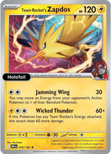 Team Rocket's Zapdos - 070/182 - [DRI - SV10: Destined Rivals] - Holofoil
