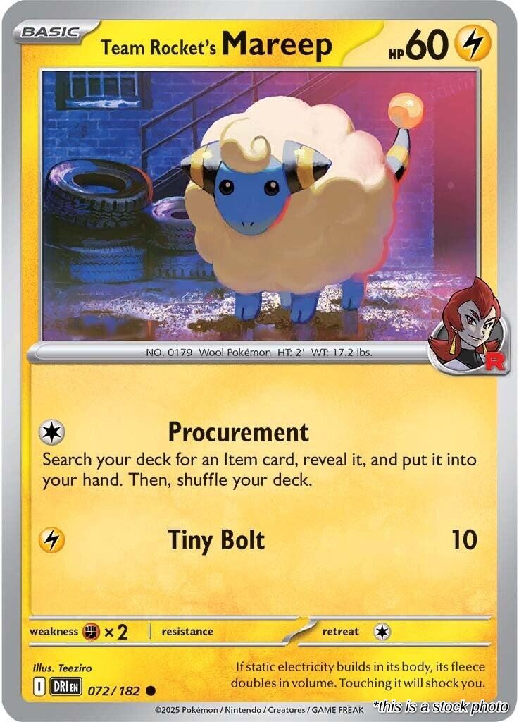 Team Rocket's Mareep - 072/182 - [DRI - SV10: Destined Rivals]