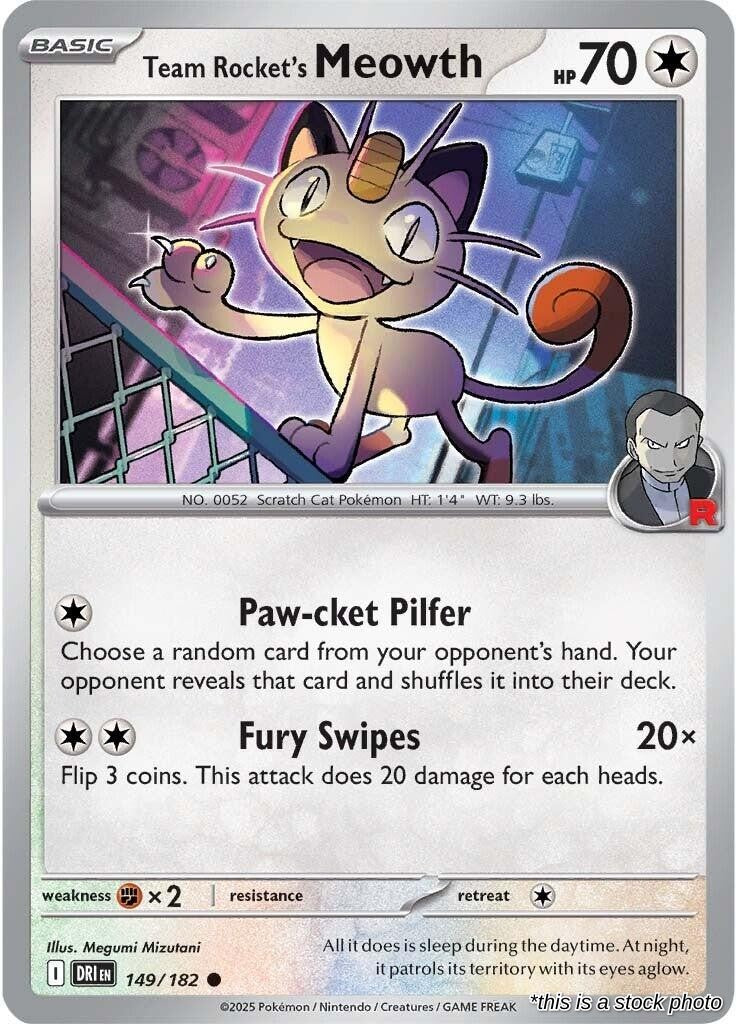 Team Rocket's Meowth - 149/182 - [DRI - SV10: Destined Rivals]
