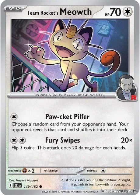 Team Rocket's Meowth - 149/182 - [DRI - SV10: Destined Rivals]