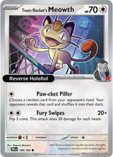 Team Rocket's Meowth - 149/182 - [DRI - SV10: Destined Rivals] - Reverse Holofoil