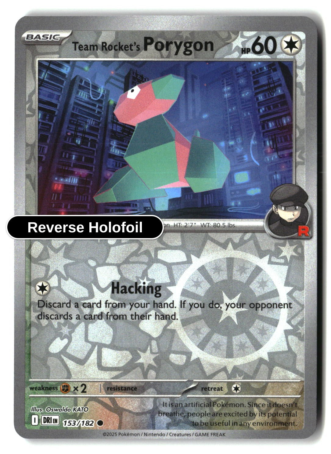 Team Rocket's Porygon - 153/182 - [DRI - SV10: Destined Rivals] - Reverse Holofoil