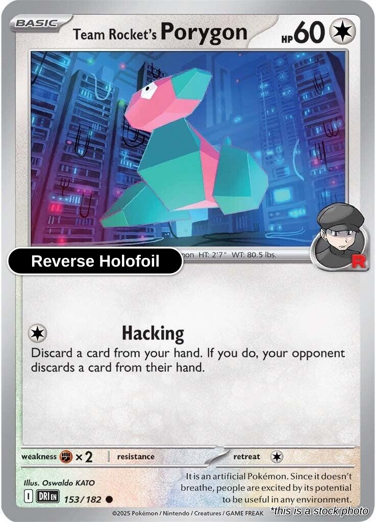 Team Rocket's Porygon - 153/182 - [DRI - SV10: Destined Rivals] - Reverse Holofoil