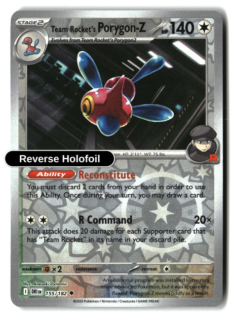 Team Rocket's Porygon-Z - 155/182 - [DRI - SV10: Destined Rivals] - Reverse Holofoil