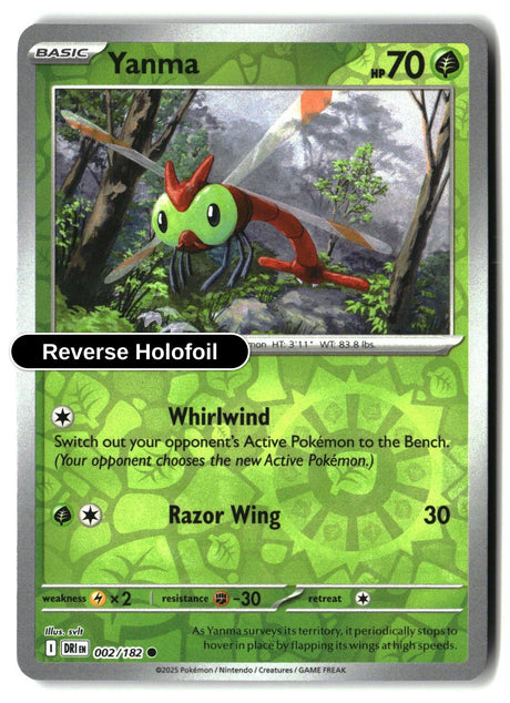 Yanma - 002/182 - [DRI - SV10: Destined Rivals] - Reverse Holofoil