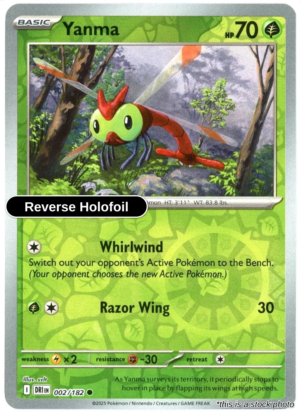 Yanma - 002/182 - [DRI - SV10: Destined Rivals] - Reverse Holofoil