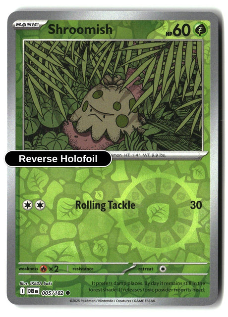 Shroomish - 005/182 - [DRI - SV10: Destined Rivals] - Reverse Holofoil