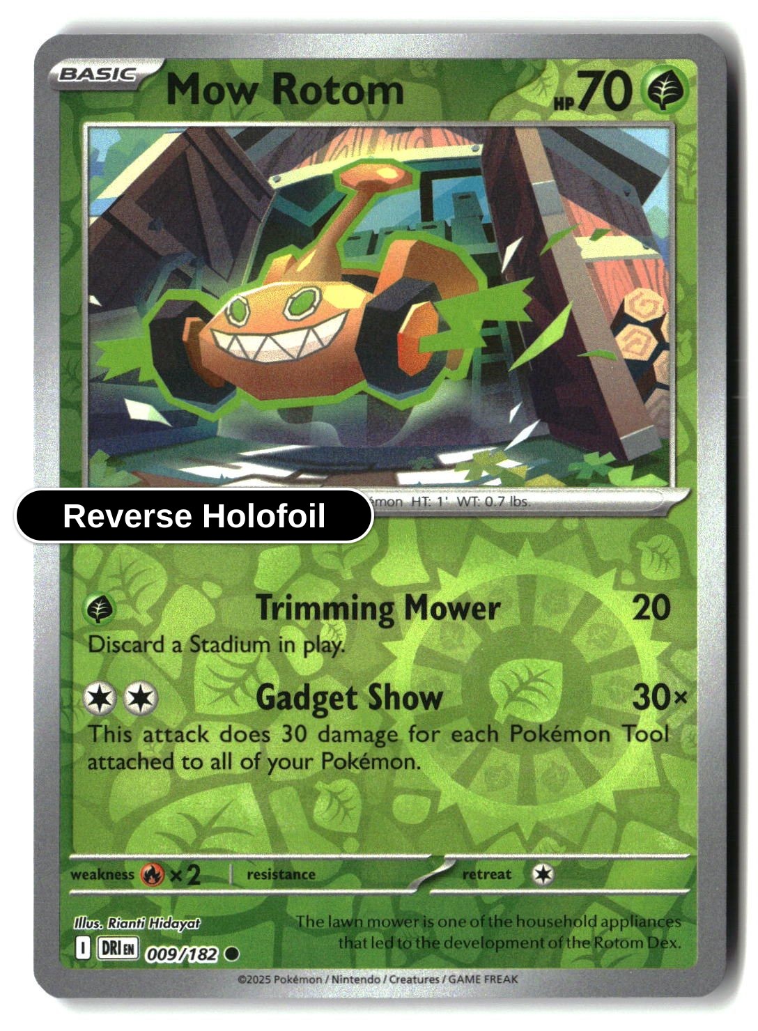 Mow Rotom - 009/182 - [DRI - SV10: Destined Rivals] - Reverse Holofoil