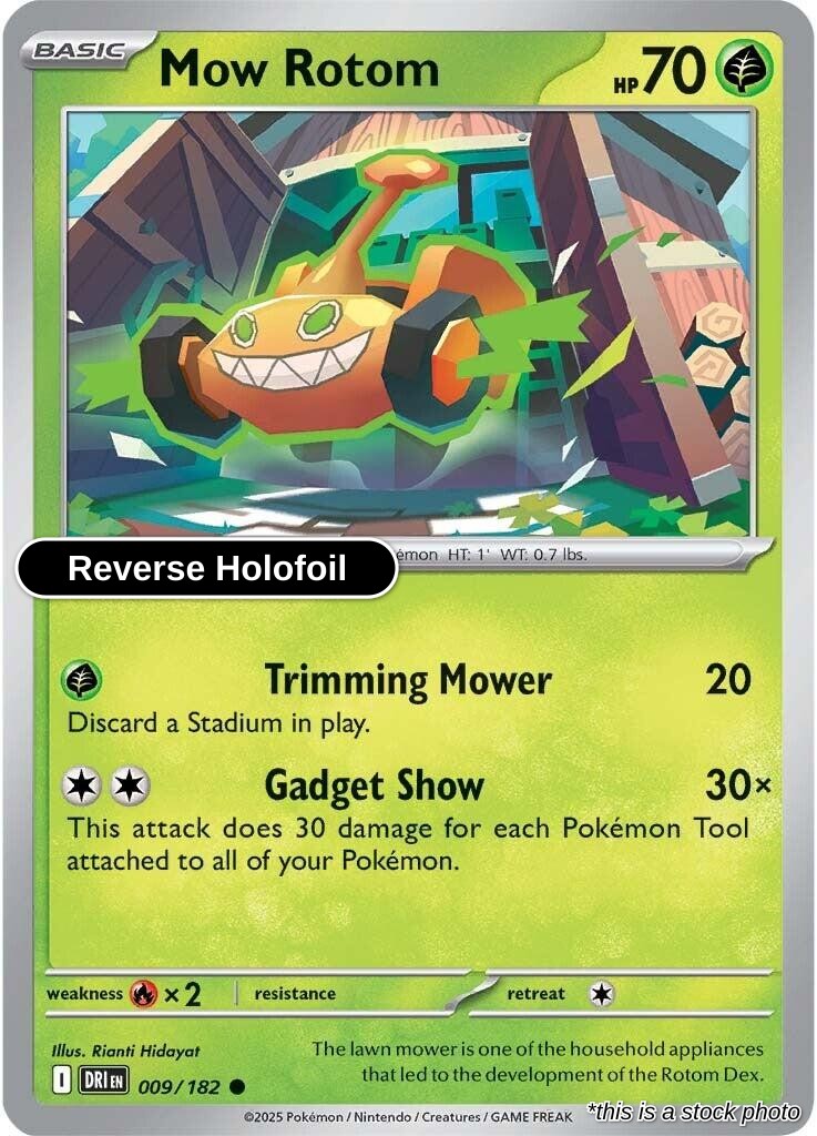 Mow Rotom - 009/182 - [DRI - SV10: Destined Rivals] - Reverse Holofoil