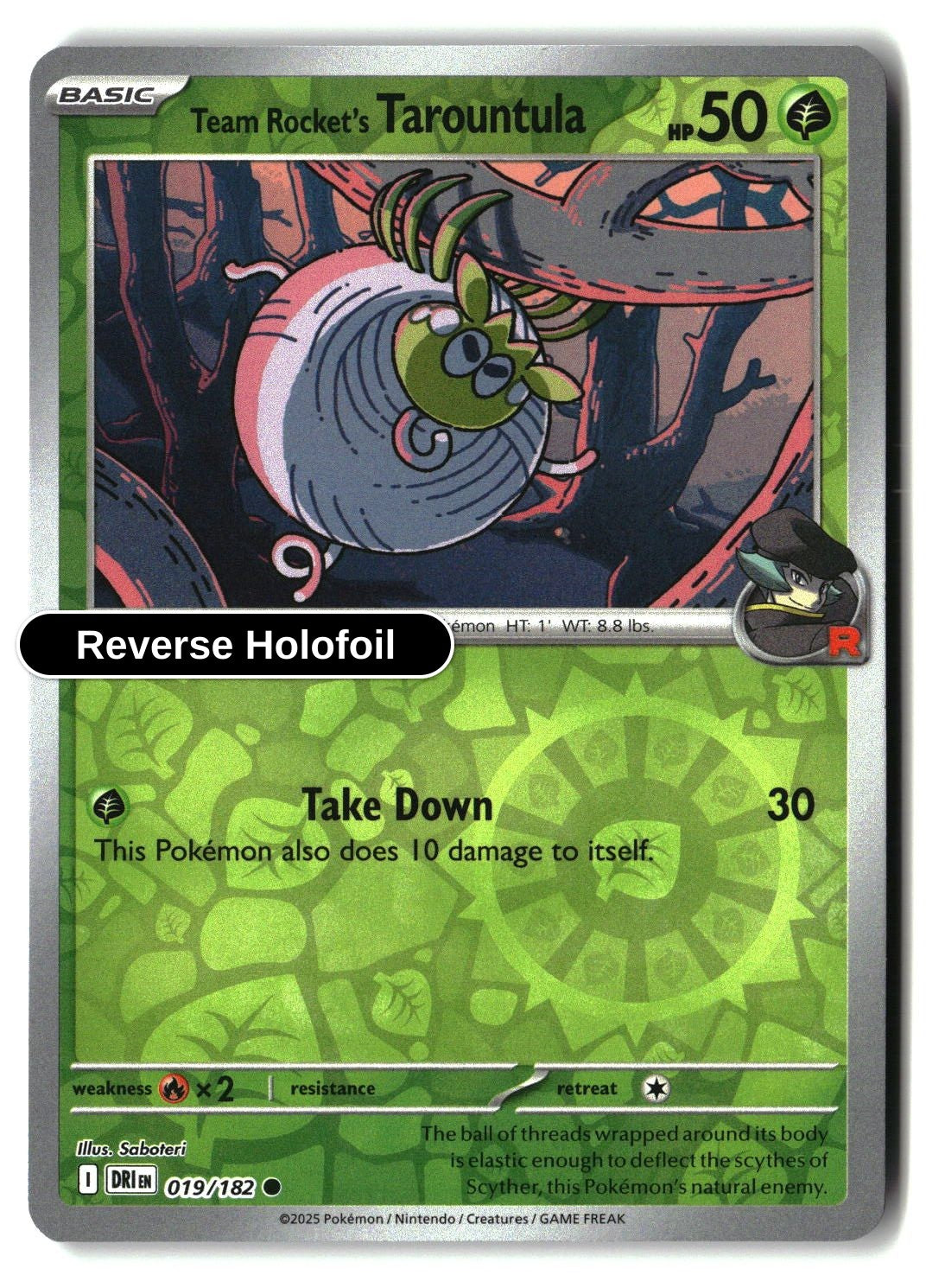 Team Rocket's Tarountula - 019/182 - [DRI - SV10: Destined Rivals] - Reverse Holofoil
