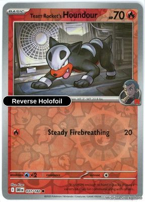 Team Rocket's Houndour - 037/182 - [DRI - SV10: Destined Rivals] - Reverse Holofoil