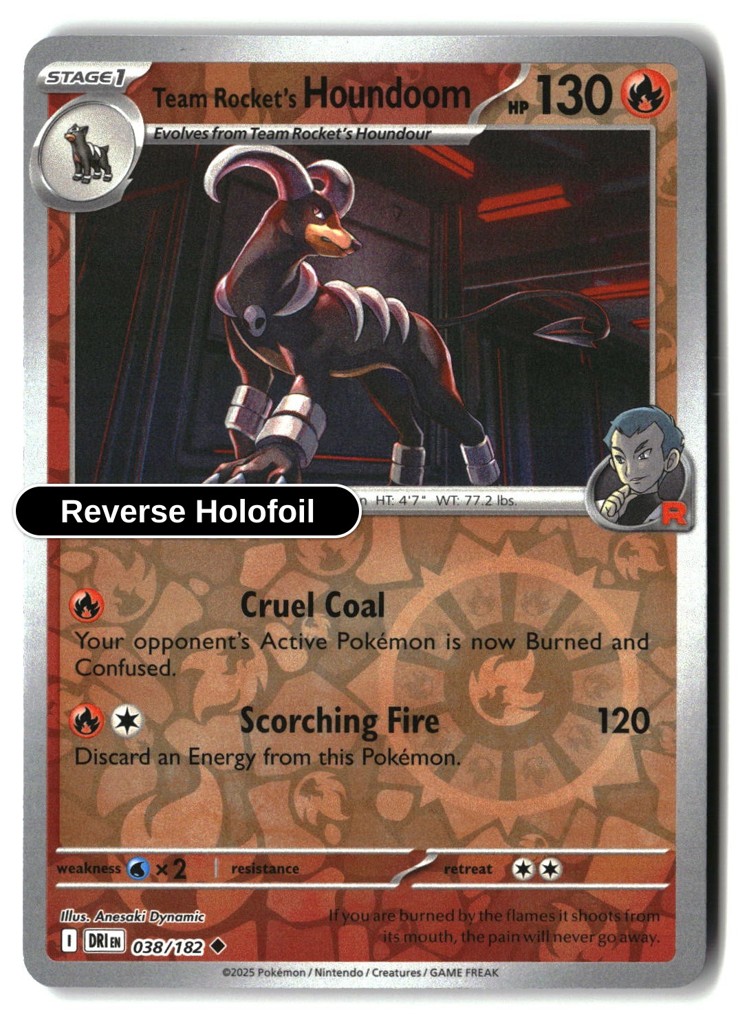Team Rocket's Houndoom - 038/182 - [DRI - SV10: Destined Rivals] - Reverse Holofoil