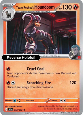 Team Rocket's Houndoom - 038/182 - [DRI - SV10: Destined Rivals] - Reverse Holofoil