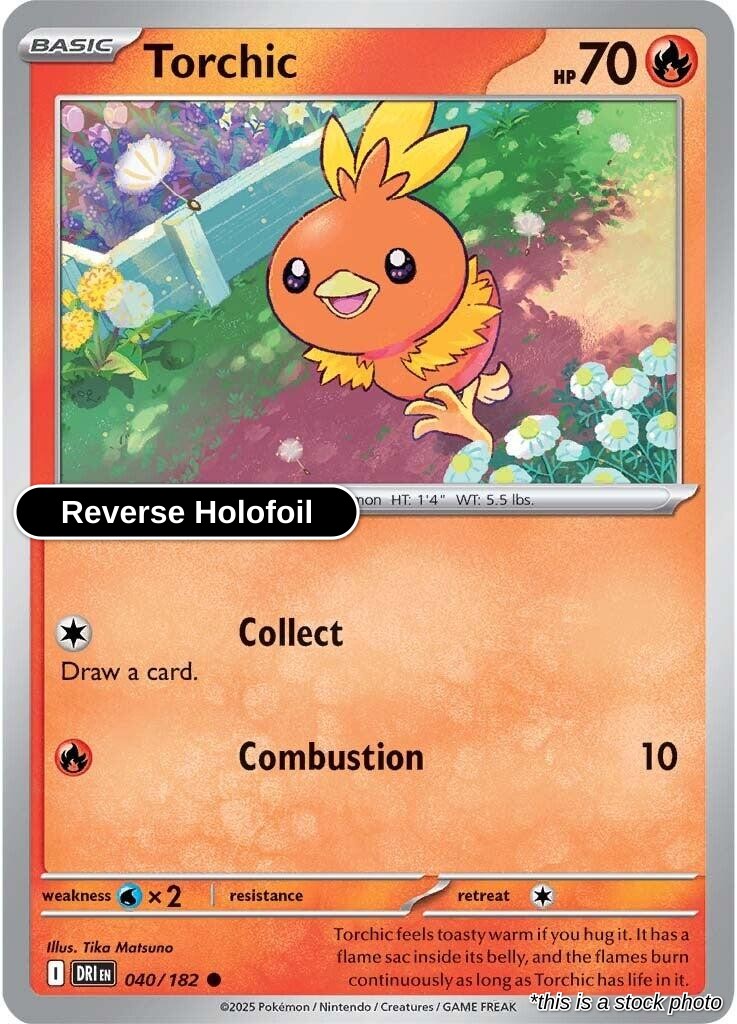 Torchic - 040/182 - [DRI - SV10: Destined Rivals] - Reverse Holofoil