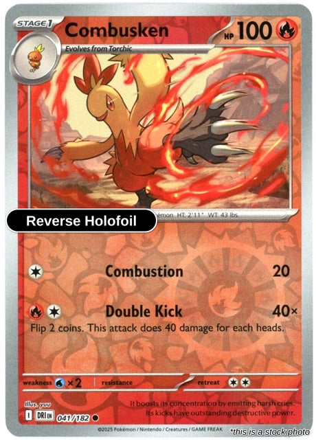 Combusken - 041/182 - [DRI - SV10: Destined Rivals] - Reverse Holofoil
