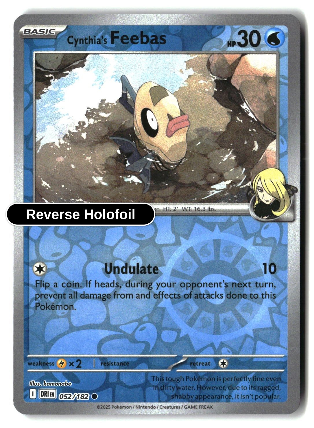 Cynthia's Feebas - 052/182 - [DRI - SV10: Destined Rivals] - Reverse Holofoil