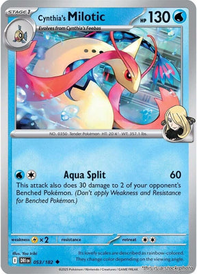 Cynthia's Milotic - 053/182 - [DRI - SV10: Destined Rivals]