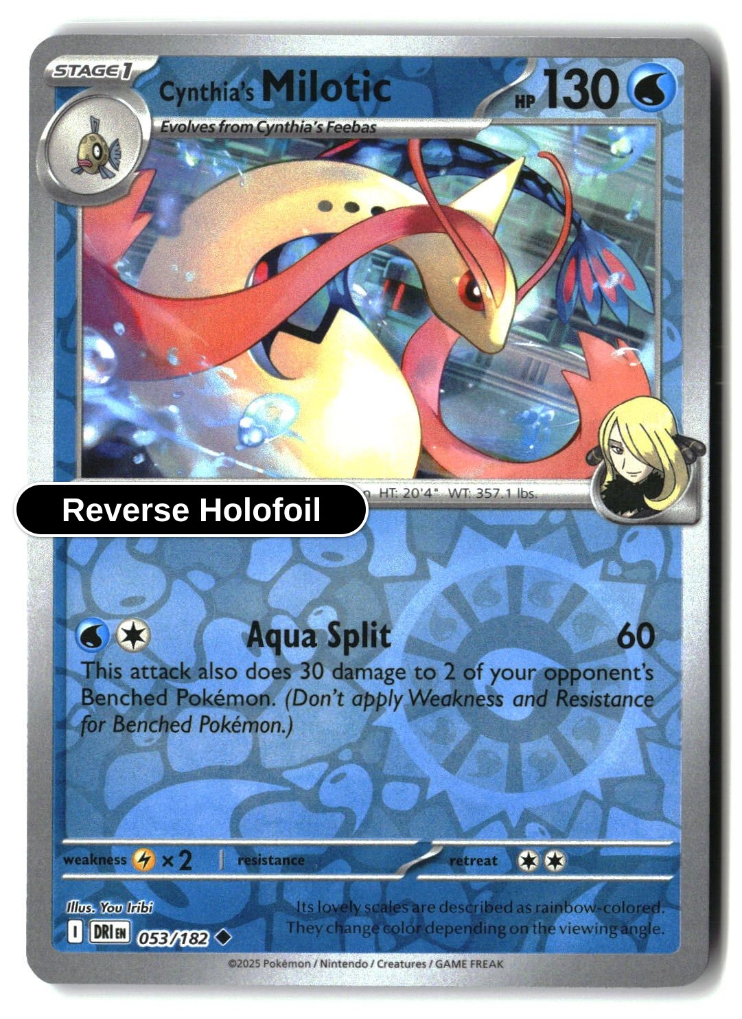 Cynthia's Milotic - 053/182 - [DRI - SV10: Destined Rivals] - Reverse Holofoil