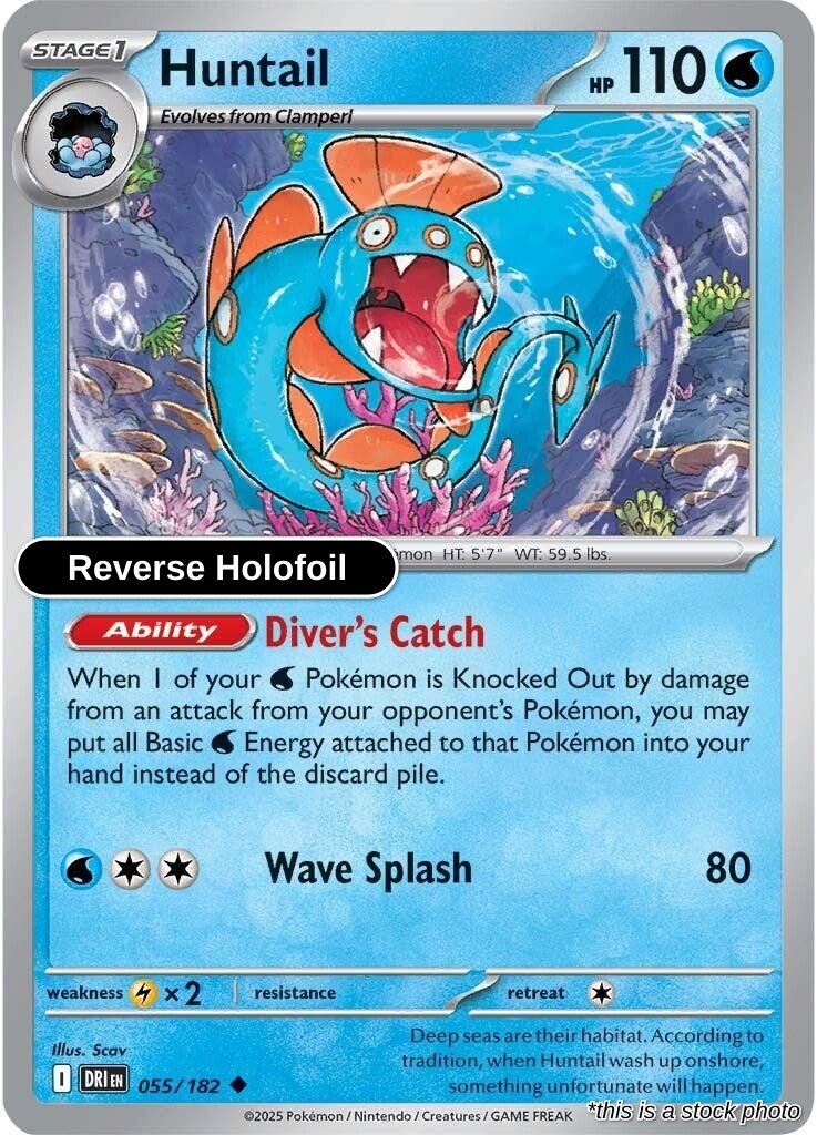 Huntail - 055/182 - [DRI - SV10: Destined Rivals] - Reverse Holofoil