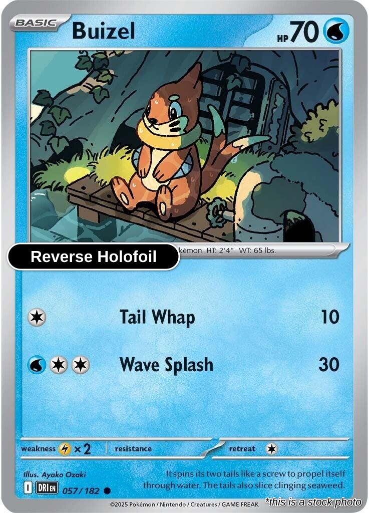 Buizel - 057/182 - [DRI - SV10: Destined Rivals] - Reverse Holofoil
