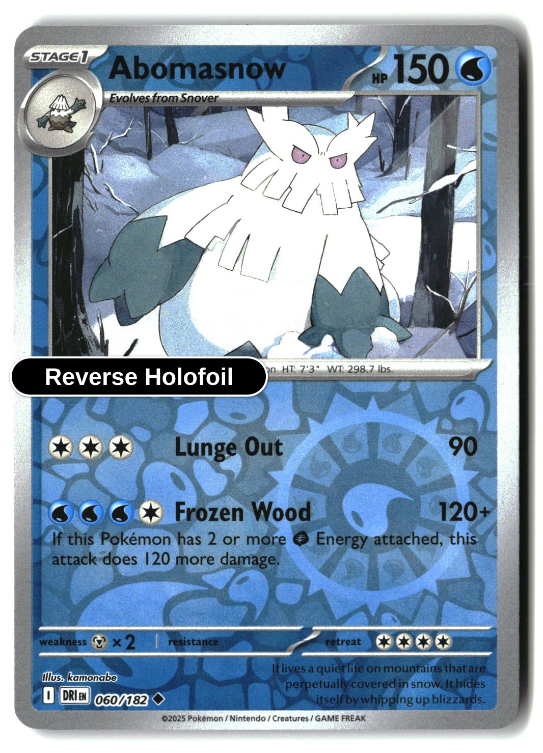 Abomasnow - 060/182 - [DRI - SV10: Destined Rivals] - Reverse Holofoil
