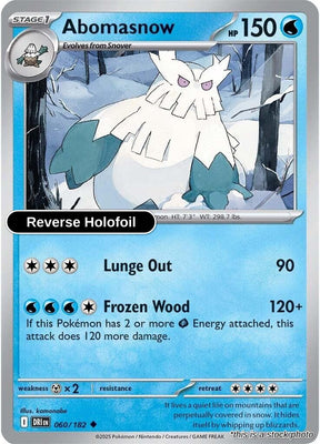 Abomasnow - 060/182 - [DRI - SV10: Destined Rivals] - Reverse Holofoil