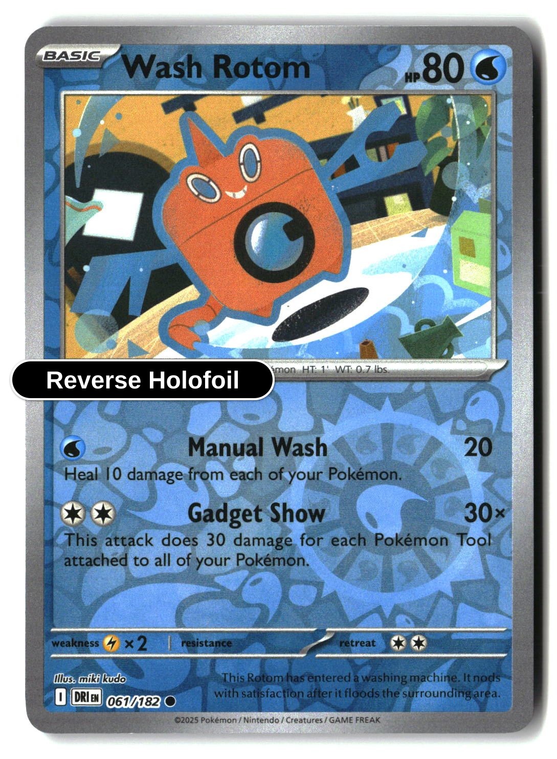 Wash Rotom - 061/182 - [DRI - SV10: Destined Rivals] - Reverse Holofoil