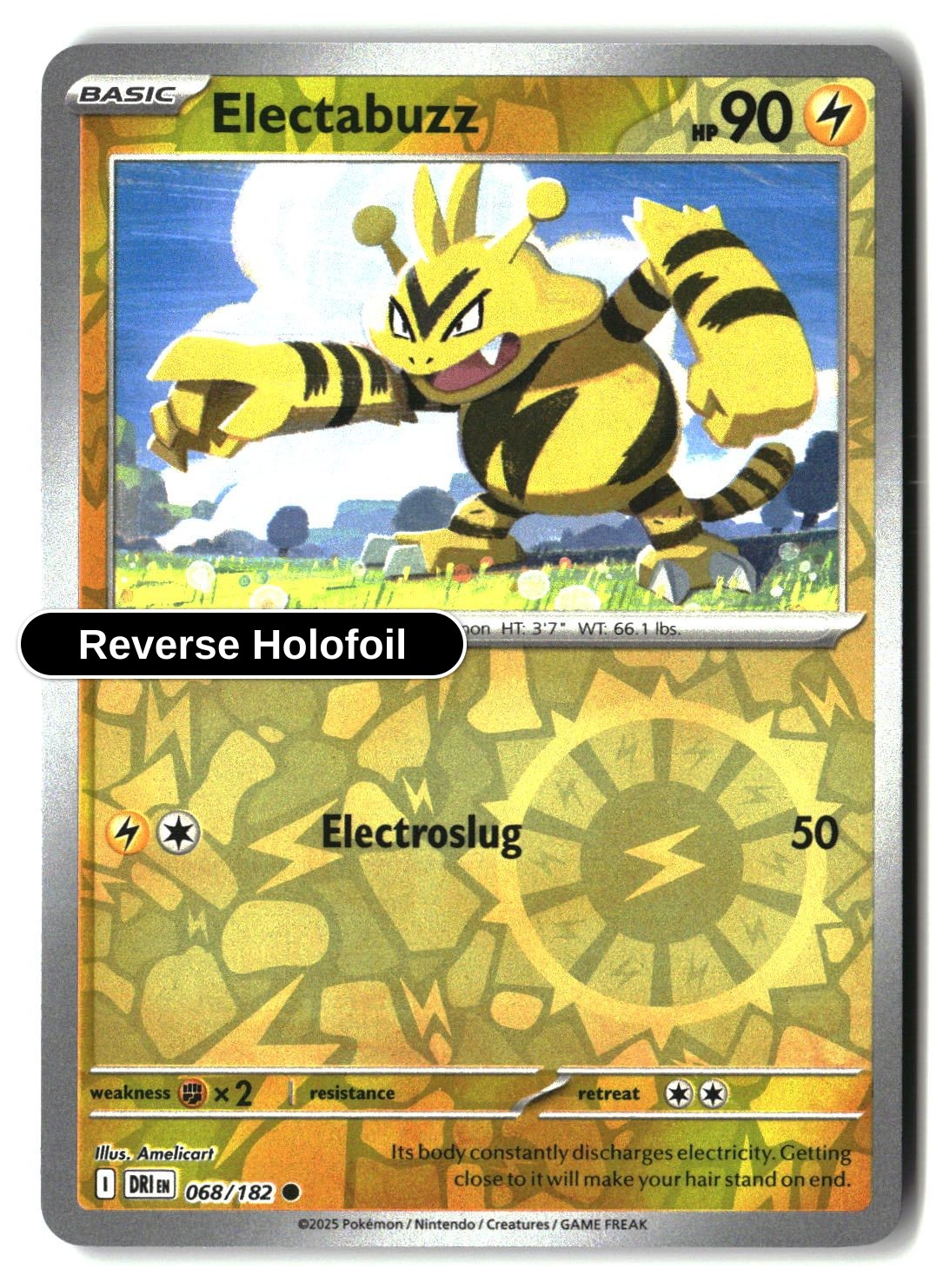 Electabuzz - 068/182 - [DRI - SV10: Destined Rivals] - Reverse Holofoil