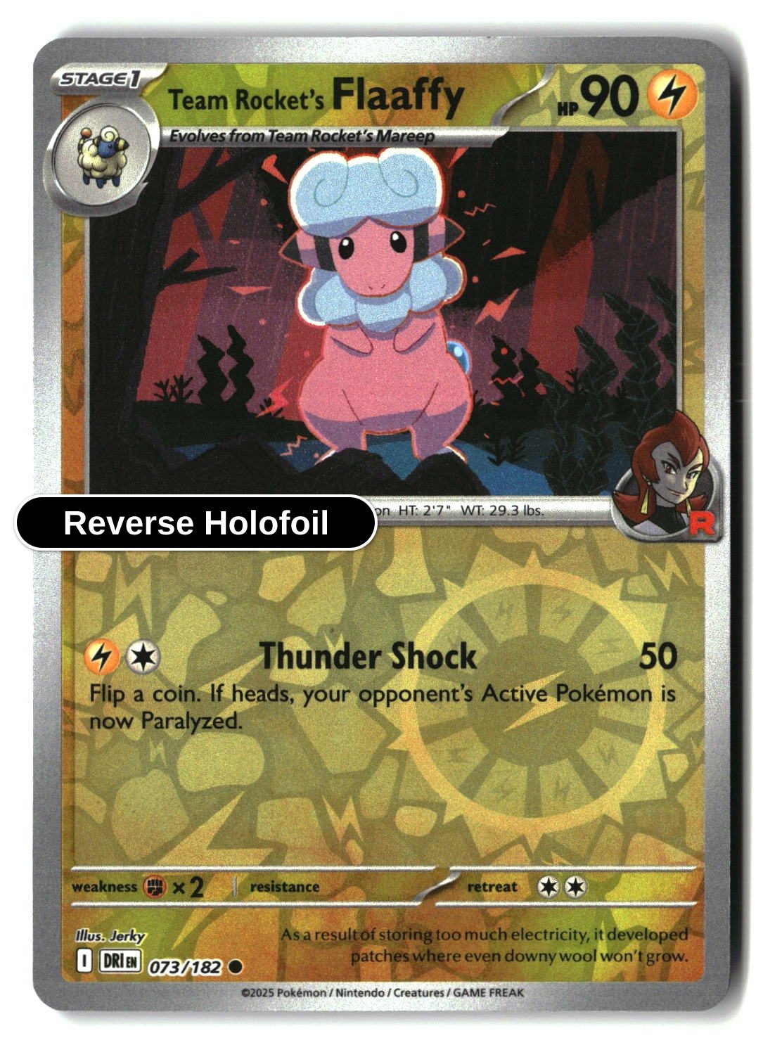 Team Rocket's Flaaffy - 073/182 - [DRI - SV10: Destined Rivals] - Reverse Holofoil