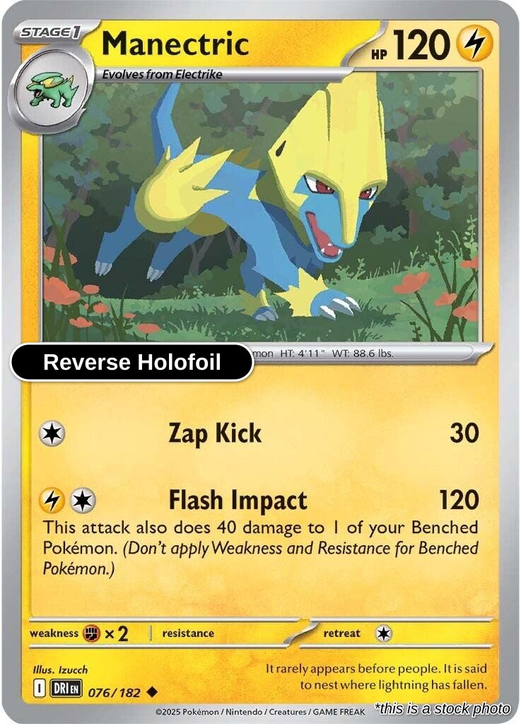 Manectric - 076/182 - [DRI - SV10: Destined Rivals] - Reverse Holofoil