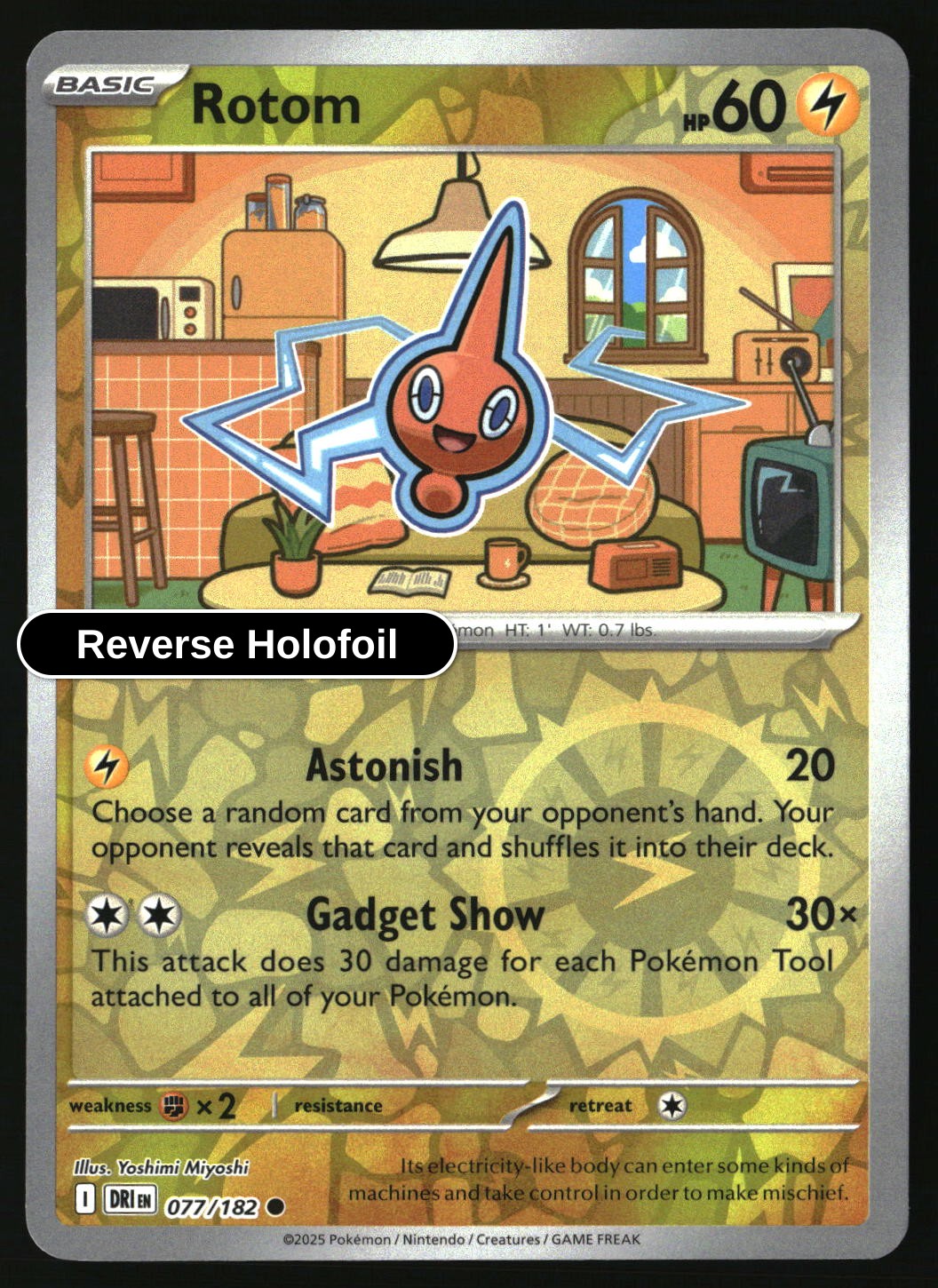 Rotom - 077/182 - [DRI - SV10: Destined Rivals] - Reverse Holofoil