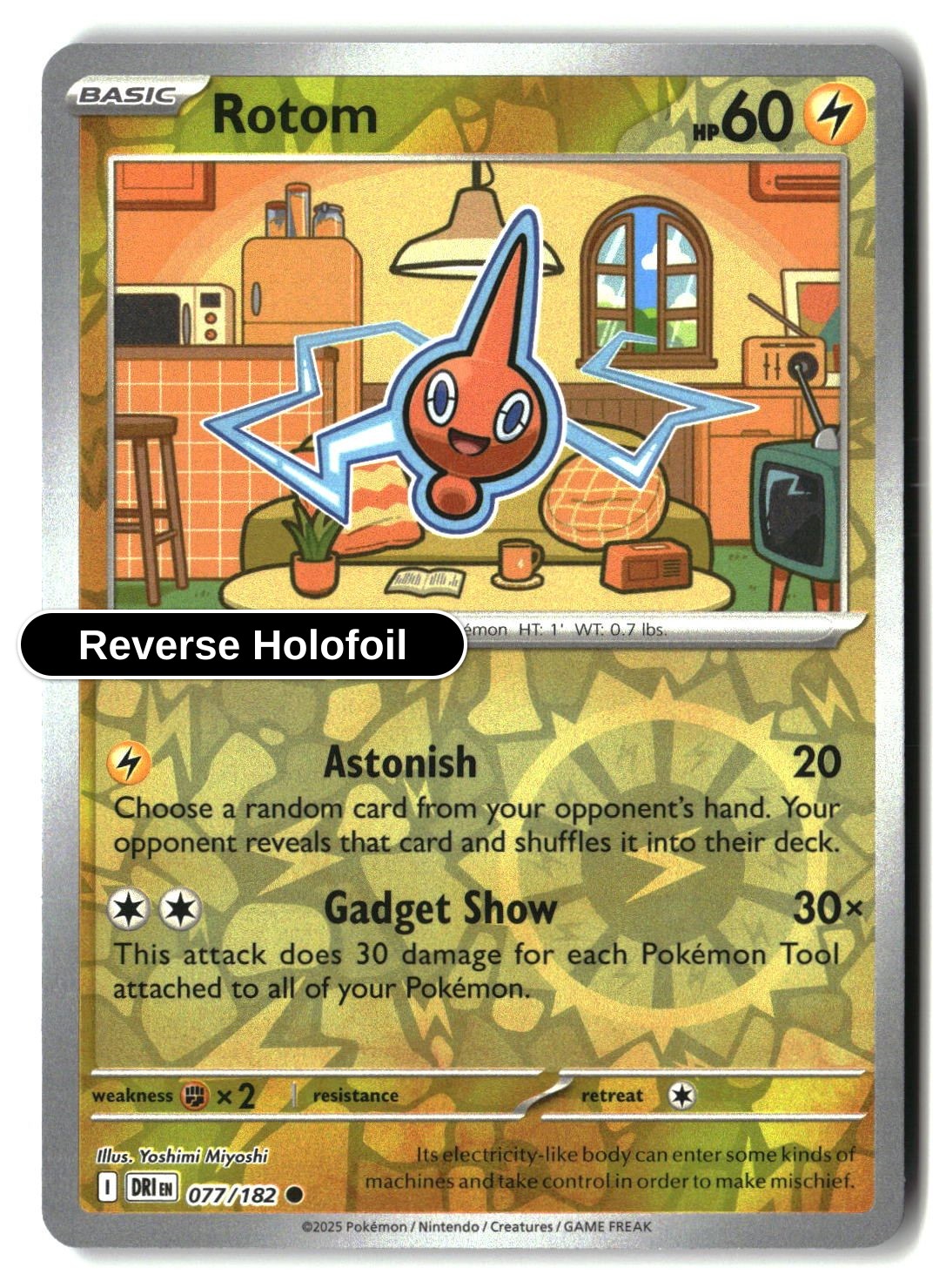 Rotom - 077/182 - [DRI - SV10: Destined Rivals] - Reverse Holofoil