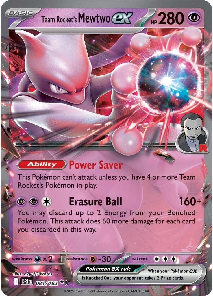 Team Rocket's Mewtwo ex - 081/182 [DRI - 081/182] – The Sports Shaq