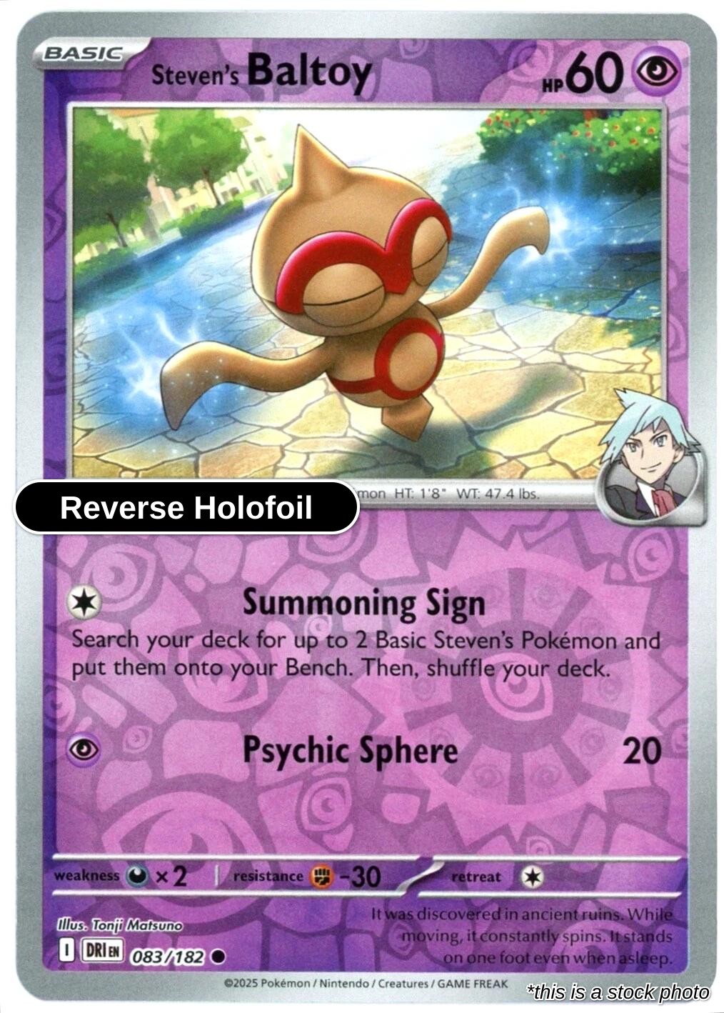 Steven's Baltoy - 083/182 - [DRI - SV10: Destined Rivals] - Reverse Holofoil