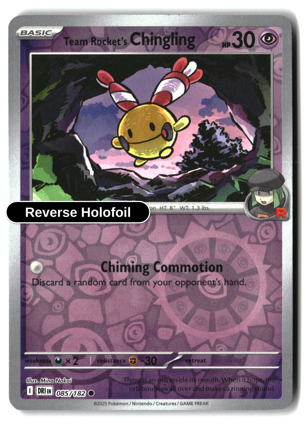 Team Rocket's Chingling - 085/182 - [DRI - SV10: Destined Rivals] - Reverse Holofoil