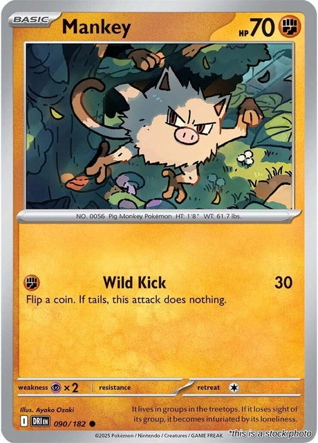 Mankey - 090/182 - [DRI - SV10: Destined Rivals]