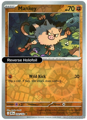 Mankey - 090/182 - [DRI - SV10: Destined Rivals] - Reverse Holofoil