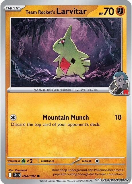 Team Rocket's Larvitar - 094/182 - [DRI - SV10: Destined Rivals]