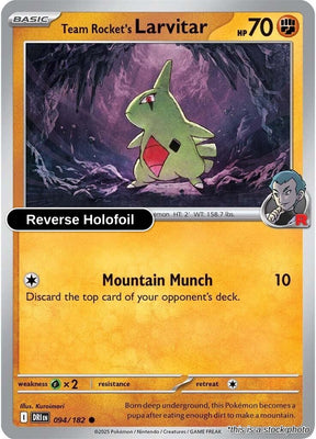Team Rocket's Larvitar - 094/182 - [DRI - SV10: Destined Rivals] - Reverse Holofoil