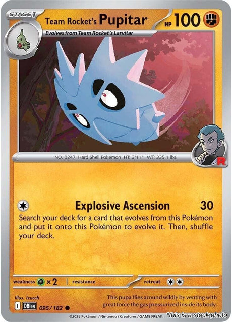 Team Rocket's Pupitar - 095/182 - [DRI - SV10: Destined Rivals]