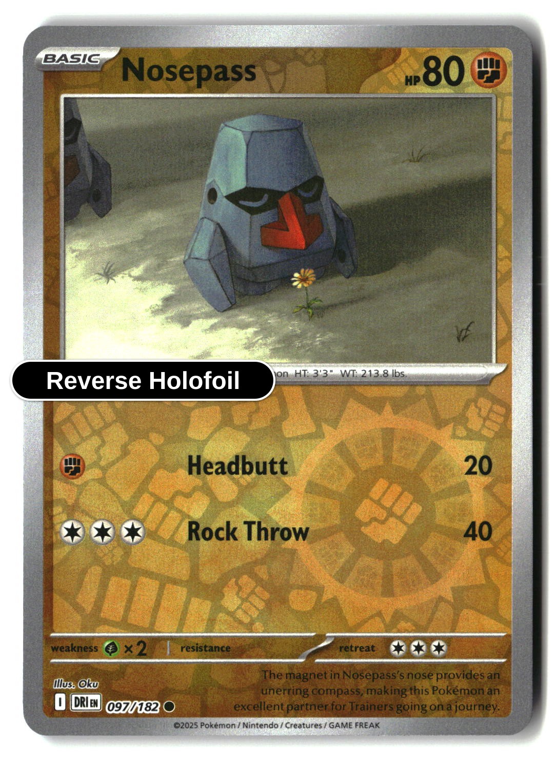 Nosepass - 097/182 - [DRI - SV10: Destined Rivals] - Reverse Holofoil