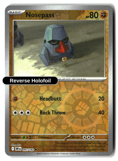 Nosepass - 097/182 - [DRI - SV10: Destined Rivals] - Reverse Holofoil