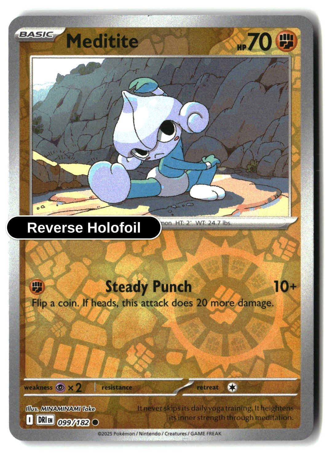Meditite - 099/182 - [DRI - SV10: Destined Rivals] - Reverse Holofoil