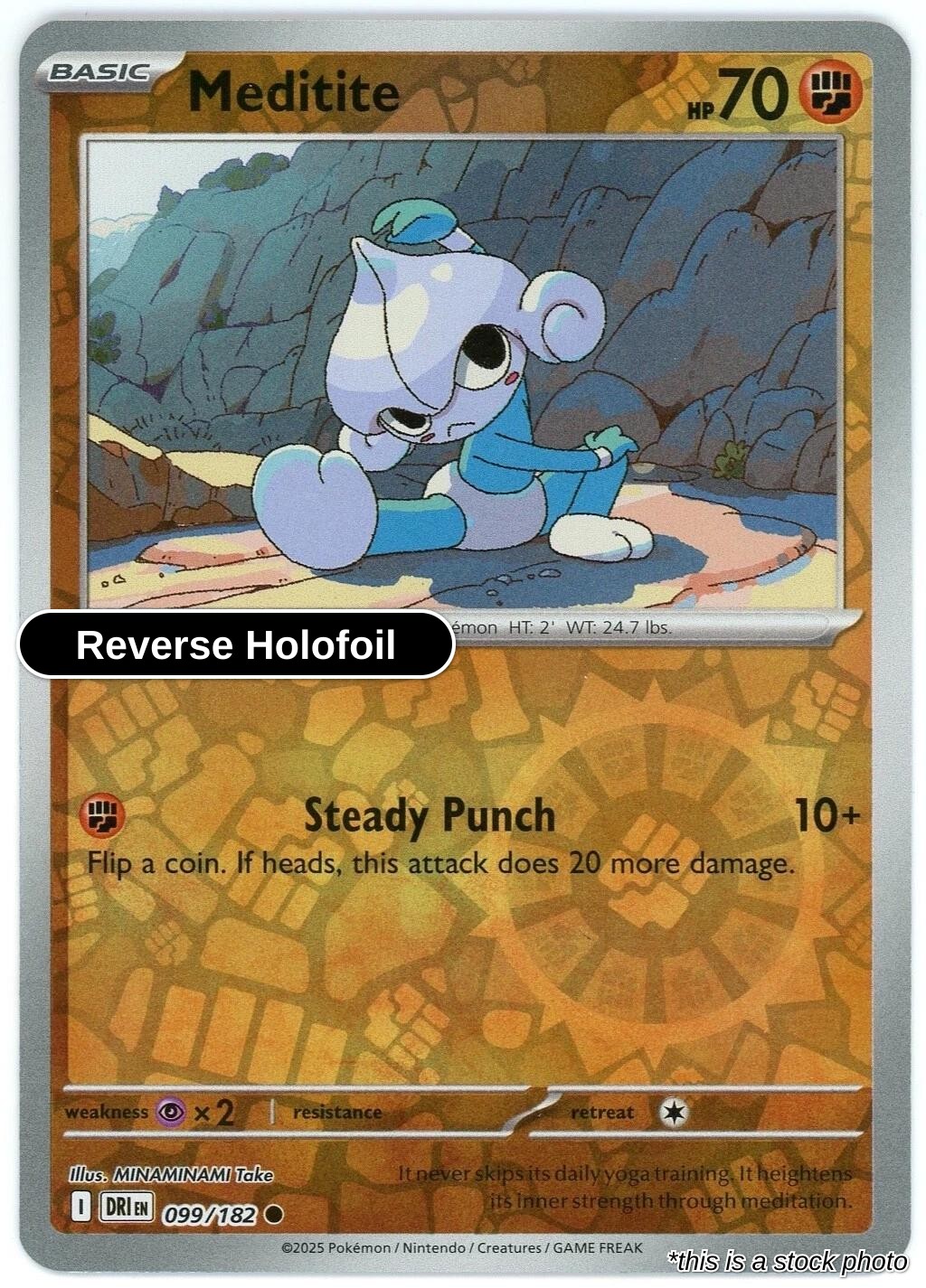 Meditite - 099/182 - [DRI - SV10: Destined Rivals] - Reverse Holofoil