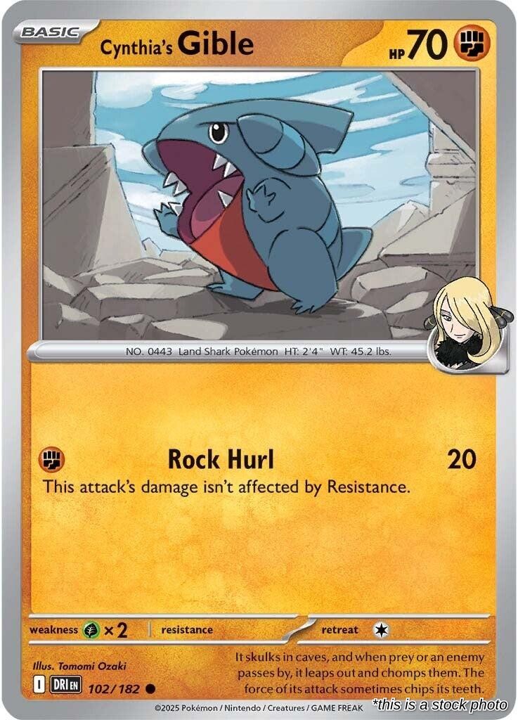 Cynthia's Gible - 102/182 - [DRI - SV10: Destined Rivals]