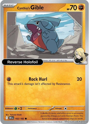 Cynthia's Gible - 102/182 - [DRI - SV10: Destined Rivals] - Reverse Holofoil