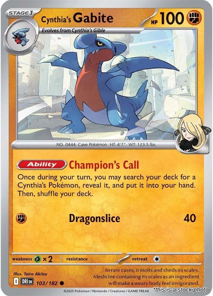 Cynthia's Gabite - 103/182 - [DRI - SV10: Destined Rivals]