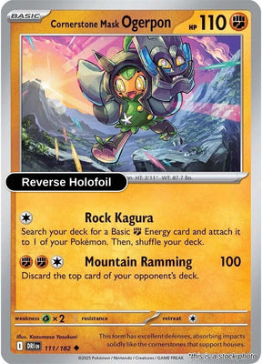 Cornerstone Mask Ogerpon - 111/182 - [DRI - SV10: Destined Rivals] - Reverse Holofoil